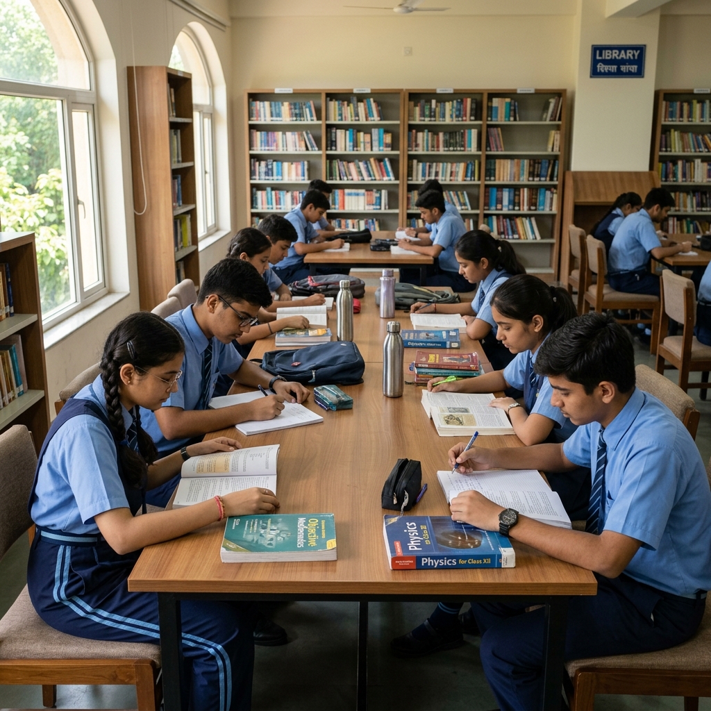 Students in School Library